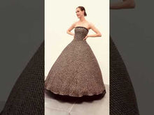 Load and play video in Gallery viewer, Strapless Couture Tweed Full Length Evening Dress
